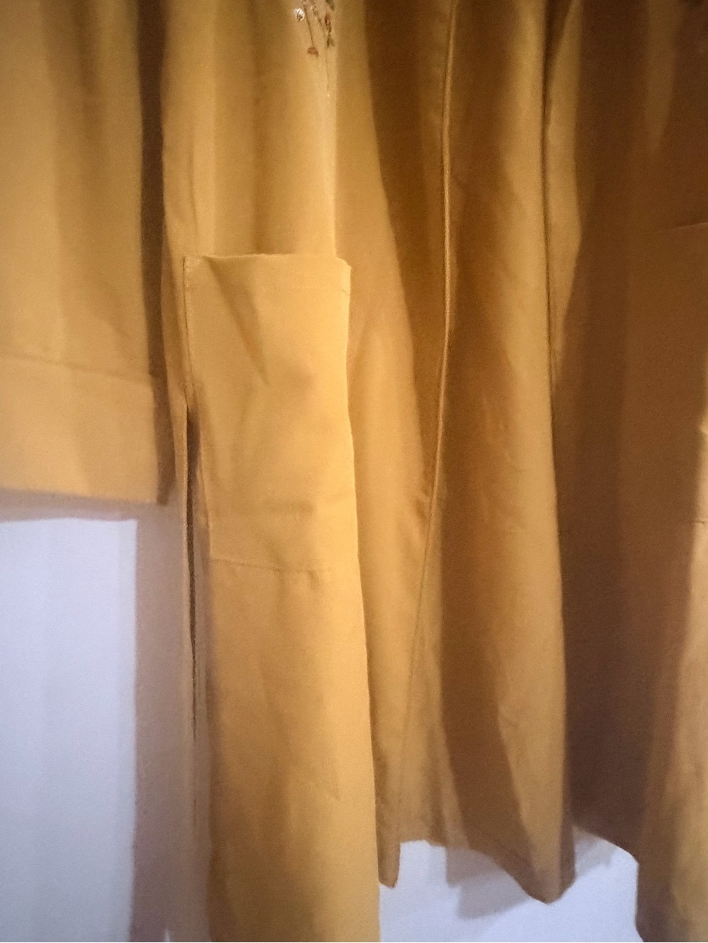 Embroidered Mustard Yellow Robe - Picture 7 of 10
